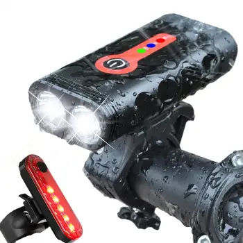 Izposoja Svetlobe USB LED za Polnjenje Spredaj Svetlobe Žarnice Žarometov Kolesarjenje Lahka kolesarska Oprema Noč Jahanje Varnost opozorilna Lučka