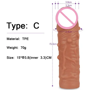 3 Vrste Penis Rokav Kondom Večkratno Uporabo Silikonski Penis Extender Rokav Zamudo Izliv Petelin Obroč Intimno Blaga Moški Spol Izdelki