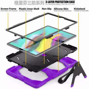 Shockproof Ohišje Za Samsung Galaxy Tab S5e 10.5 T720 T725 2019 Oklep Težka Silikonski Trdo Zaščitno Ohišje Pokrov za otroke