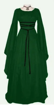 2018 najboljši prodajalec črna, rdeča, vijolična, zelena Žensk Renaissance Srednjeveški Irski Gothic Viktorijanski Obleko S-2XL COSPLAY KOSTUM