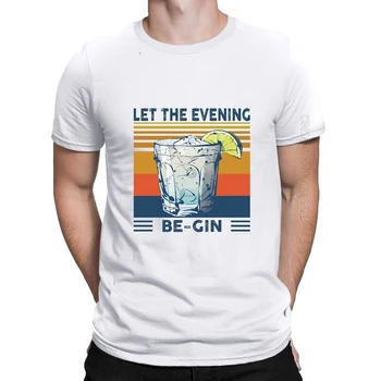 Majica poletje natisne majica Martini Cocktail Naj Večer Bo Gin Smešno Letnik moška T-Shirt majica Cotton Tee
