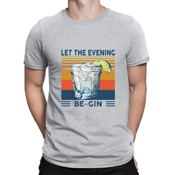 Majica poletje natisne majica Martini Cocktail Naj Večer Bo Gin Smešno Letnik moška T-Shirt majica Cotton Tee