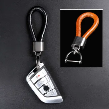 Modni Retro ročno Pravega usnja vrv Avto ključ obroč keychain Za Volkswagen Benz, BMW daljinskega upravljalnika ključ dekoracijo