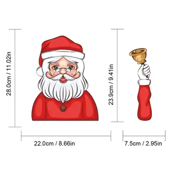 Božič Kodranje Santa Claus Oznake Dekoracijo Okno Avto Nalepke Metlice Nalepka