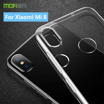 Za Xiaomi Mi 8 MOFi Ultra Tanek TPU Silikonski Gel Mehko Prozorno Zaščitno Telefon Primeru Kritje Za Xiaomi Mi8 Mi Primeru 8