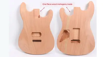 Strat Električna kitara telo Enem kosu Mahagoni Narejen Nedokončane DIY kitara Kitara Komplet