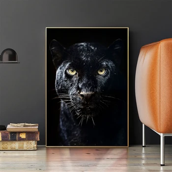 Black Panther Živali Platno Plakatov in Fotografij Wall Art Platno Slikarstvo Sodobni Dekorativni Sliko za Dnevni Sobi Doma Dekor