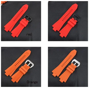 Shengmeirui Vodotesno gume trak 29 * 13mm za MK watch MK8152 Črna Rjava Oranžna Potapljanje Silikonski Watchbands