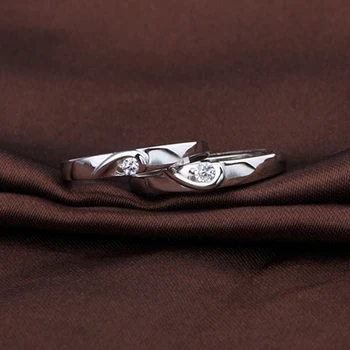 Moda 925 Sterling Srebrni Prstan AAA Kubičnih Cirkon Srce Nekaj Prstani Poročni Nakit za Ljubimec Žensk, Moških Valentinovo Darilo