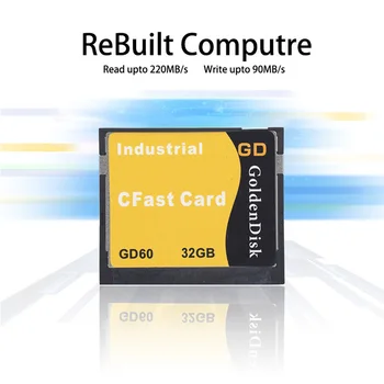 GoldenDisk CFAST 1.0 Pomnilnik 128GB SSD Kartice Svetu Mini SSD Flash Disk SATA Ii 3Gbps Quad Kanalov NANA OGLAŠEVANJE prvotne Flash 7+17P
