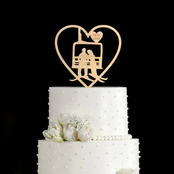 Smučanje torto pokrivalo,torto toppers za poroko,poročna torta pokrivalo,torto pokrivalo poroko Smučarskih Poroko,Smučarsko torto pokrivalo,Smučarsko Torto Toppers