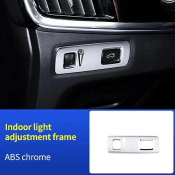 Za VOLVO XC90 2016-2019 ABS Notranja svetloba prilagajanje okvirja chrome modeliranje trim 1pc