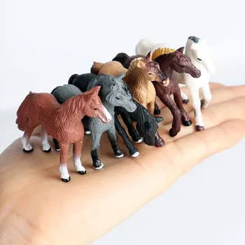 6pcs/set Majhen Konj Živali Slika Zbirateljske Igrače Divje Živali Spoznavanja figuric Otroci Plastični Model Igrače