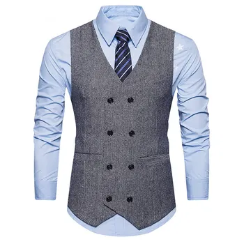 2020 Novih Moških Formalnih Poslovnih Plus Velikost Moške Klasično Obleko Telovnik beloprsi Singl Poslovnih Waistcoat Obleko Poročno Jopičem Waistcoat