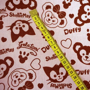 90*143cm mozaik Platno tkanina cut Duffy Medved Gelatoni mačka bombažne tkanine za Tkiva Otroci vreči čevelj DIY ročno materialov