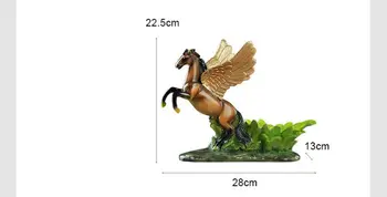 Starinsko flying horse umetnosti Model Pegasus Vino Rack umetnine Rack stranka kabinet Kiparstvo Dom Dekoracija dodatna Oprema A0529