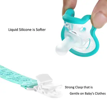 Nova Zasnova VALUEDER 2-Barvni Polni Silikona Baby Cucla ali BPA Free Baby Soother z Cucla Posnetke in Plastičnih Shranjevanje Primera