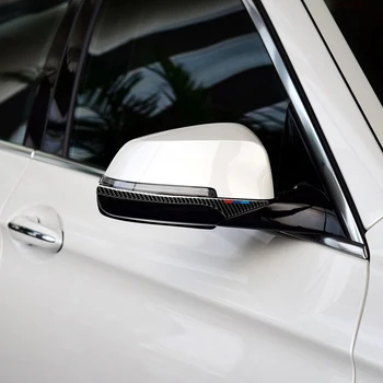 Avto Proti trčenju Trakovi Res Ogljikovih Vlaken Rearview Mirror Anti-Zbadanje Zaščitnik Nalepke Za BMW Serije 5 5GT E60 F07 F10 F01