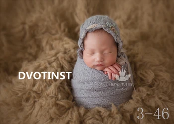 Dvotinst Newborn Baby Fotografija Rekvizitov, Kvačkanje Plesti Klobuk+Ovije Mehko Fotografia Dodatki Za Dojenčka, Malčka Studio, Fotografiranje, Foto