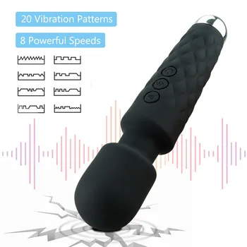 Močan Vibrator za Klitoris Čarobno Masaža Palico Polnjenje prek kabla USB Igrače AV Vibrator Spolno Erotično Sex Igrače za Ženske, Seks Odraslih Izdelki