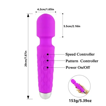 Močan Vibrator za Klitoris Čarobno Masaža Palico Polnjenje prek kabla USB Igrače AV Vibrator Spolno Erotično Sex Igrače za Ženske, Seks Odraslih Izdelki