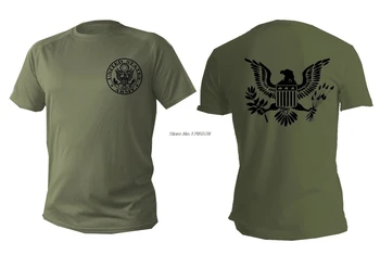 Moda Kul Moških Bombaža, Kratek Rokav T-shirt Zeleno Oljčno ameriške Vojske Vojaške Človek, Zda Orel T Shirt Hip Hop Tees Vrhovi Harajuku