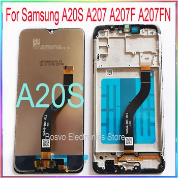 Za Samsung A20S LCD zaslon A207 A207F A207F/DS A207FN A207U A207W A207G/DS z dotik z okvirjem skupščine