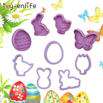 Velikonočna Hrana Razred Plastičnih Piškotov Modelček Za Peko Plesni Kuhinja Bunny Egg Plesni Torta Dekoraterstvo Orodja Velikonočno Dekoracijo Doma