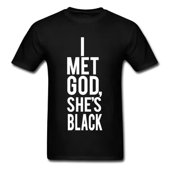 Spoznal sem Bog Shes Black Tshirt Mens T Shirt Modi Tee-Majice Družino Top majice 2018 Najnovejši Bombažne Tkanine Oblačila