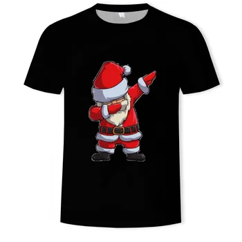 2020 Nove Božič Moški Ženske Moški Priložnostne Obrabe Puloverju 3d Digital Print Kratkimi Rokavi Moški T-shirt Tiskanje Ulica Moške Vrh