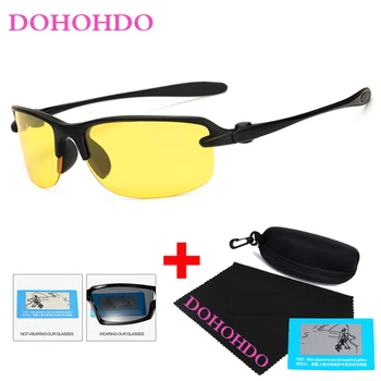 DOHOHDO Vožnjo sončna Očala za Moške Polarizirana Leče, sončna Očala Night Vision Goggles Očala za Šport Vožnje Očala UV400 Lentes