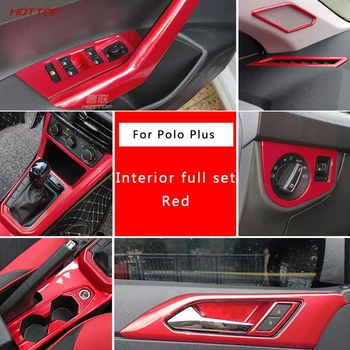 Celoten Sklop Red Za Vw Polo Plus 2019 Notranje Opreme Trakovi Gear Box Zrak Izhodu Vrat Ročaj Vode Pokal Armrest Plošča Obliž