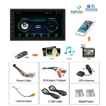 Podofo 2DIN Android 8.1 Avto Radio Multimedijski Predvajalnik, 2 din GPS Za Ford Toyota, Nissan Volkswagen, Škoda LADA Hyundai Kia Suzuki