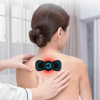Prenosni Mini Električni Vratu Nazaj Telesa Massager Cervikalno Masažo Stimulator Lajšanje Bolečin Masaža Obliž z USB Kabel za Polnjenje