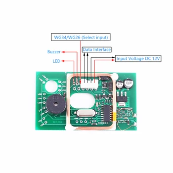 RFID Brezžični Modul Bralnika 13.56 MHz 125KHz Dvojno Frekvenco Wiegand WG26 WG34/UART ID IC Card Reader 5 12V