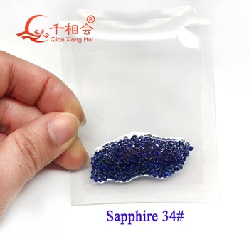34# 35# 2.1 mm do 3 mm modra sap phire barve, okrogle oblike syntheitc korund 50pcs na vrečko