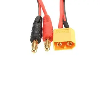 Kabel XT60 mačo a HXT Banana 4.0 mm mačo rojo-negro