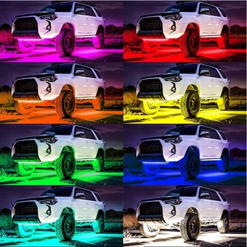 4pcs dekorativni RGB daljinski upravljalnik svetilko z neon luči Prilagodljiv trak pod avto svetlost kit car luči za bmw e46 390 z4