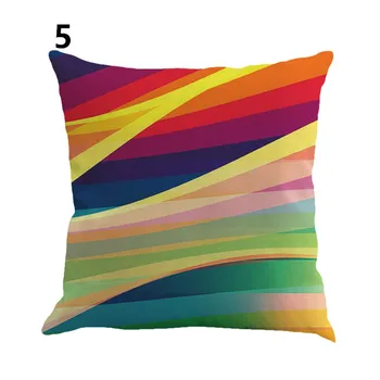 Barvita Geometrijske Vrgel Blazino Kritje 45x45 cm Pillowcases za Avto Stol, Kavč Kvadratnih zapnite