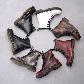 Careaymade,2020 nove zimske ženski čevlji Pravega usnja čevlji Britanski stil modni Škornji,7 barve in debeline dveh wea