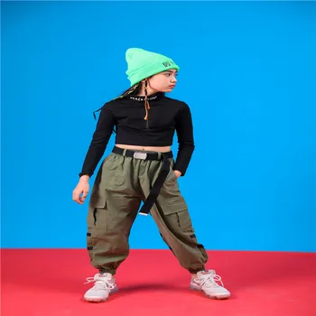 Amy Green Polne Hlače Za Deklico Hip Hop Plesne Kostume Otroci Stopnji Uspešnosti Oblačila Otroci Nosijo Dekleta Jazz Obleke
