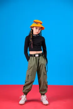 Amy Green Polne Hlače Za Deklico Hip Hop Plesne Kostume Otroci Stopnji Uspešnosti Oblačila Otroci Nosijo Dekleta Jazz Obleke