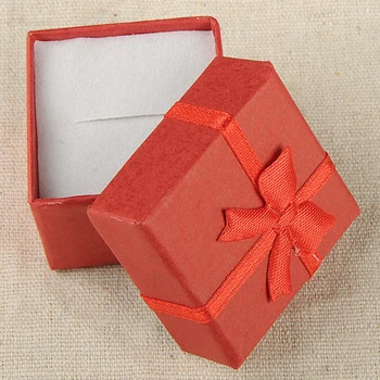 24 kosov Papirja Obroč Škatle Z Lokom Načrta Za Uhane 1 ducat Nakit Primeru za Valentinovo Darilo Debelo Veliko Večino