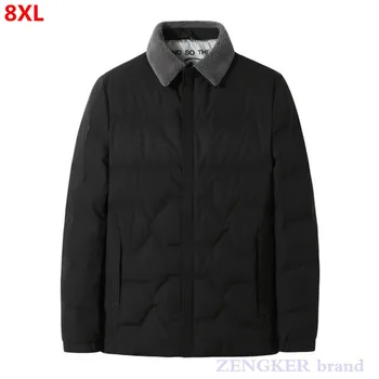 Plus velikost navzdol jakno za moške plus velikost moške hladno-dokazilo oblačila za toplo debel suknjič 7XL 8XL zimski plašč moški