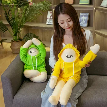18-65 cm WOONGJANG Lutke Plišastih Banana Človek Igrača Rumena Koreja Priljubljena Pomiritev Lutke Rojstni dan, Darila za Otroke, Otroška Banana Človek