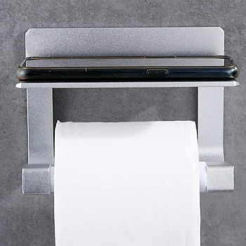 Toaletni Papir Držalo z Polica Tkiva Držalo Wc Roll Razpršilnik s Telefona Polica