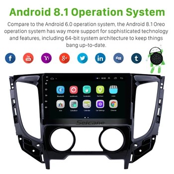 Seicane Android Avto Radio Vodja Enote Za Mitsubishi TRITON (MT) Ročna klimatska naprava 2Din 9