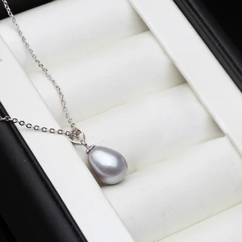 Lep 925 sterling srebrni obesek za ženske,pravi gojenih naravnih sladkovodnih biserno ogrlico, obesek