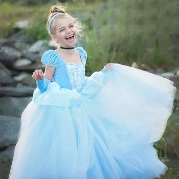 Sneg Fairy Princess Puhasto Dekleta Obleko Cosplay Vlog Obleke za Otroke Halloween Kostum Princeska Velikosti 4 6 8 Let