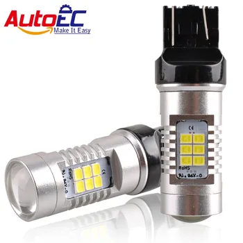 AutoEC 2pcs 7443 Zavorne Luči 2835 24 SMD T20 Super Svetla Čipe Led Žarnice Za vklop Signal Avto Svetlobe #QH082